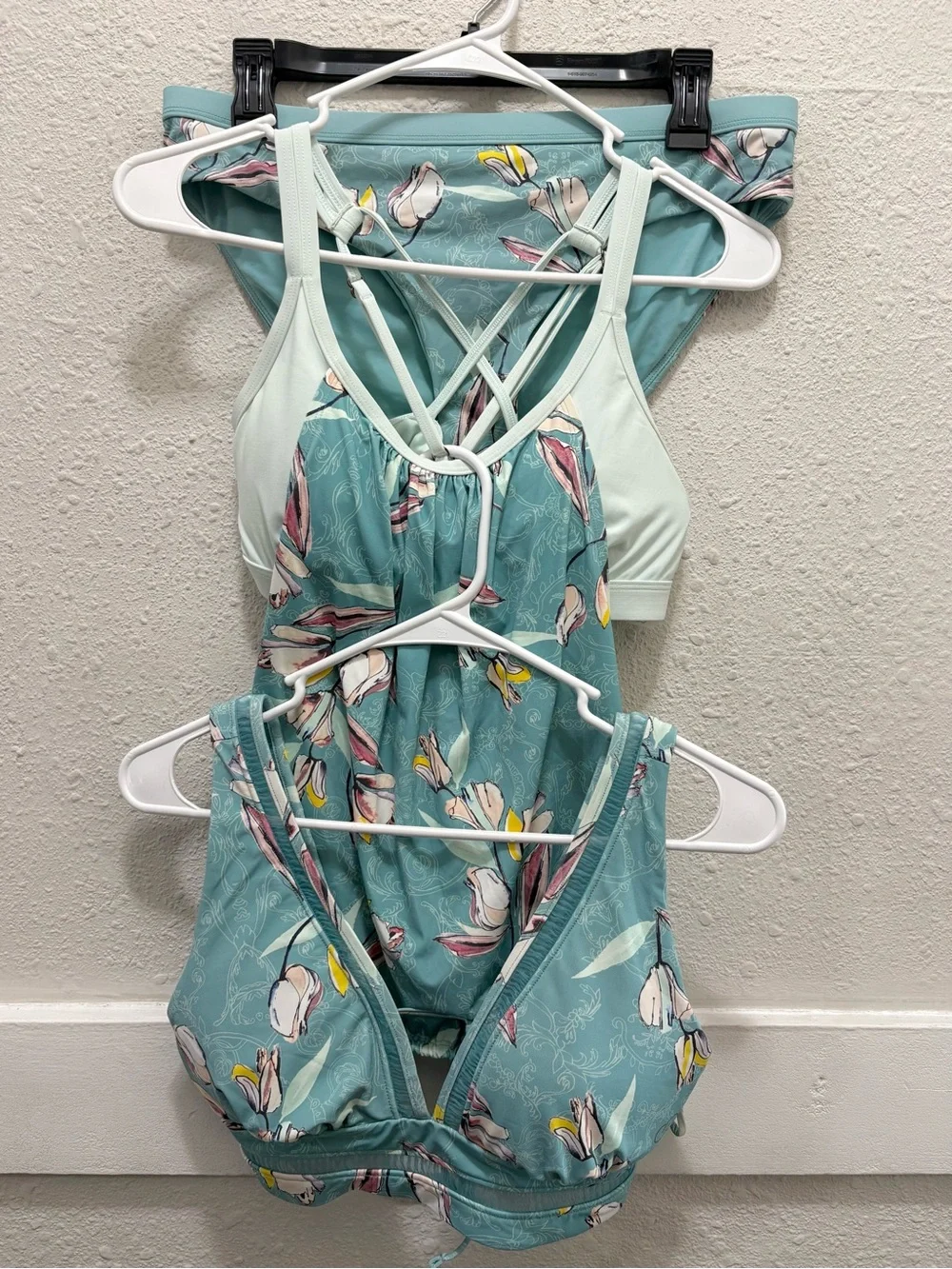 Calia by Carrie Underwood Tankini, Bikini Top and Bottoms in Garden Gate (S& M)